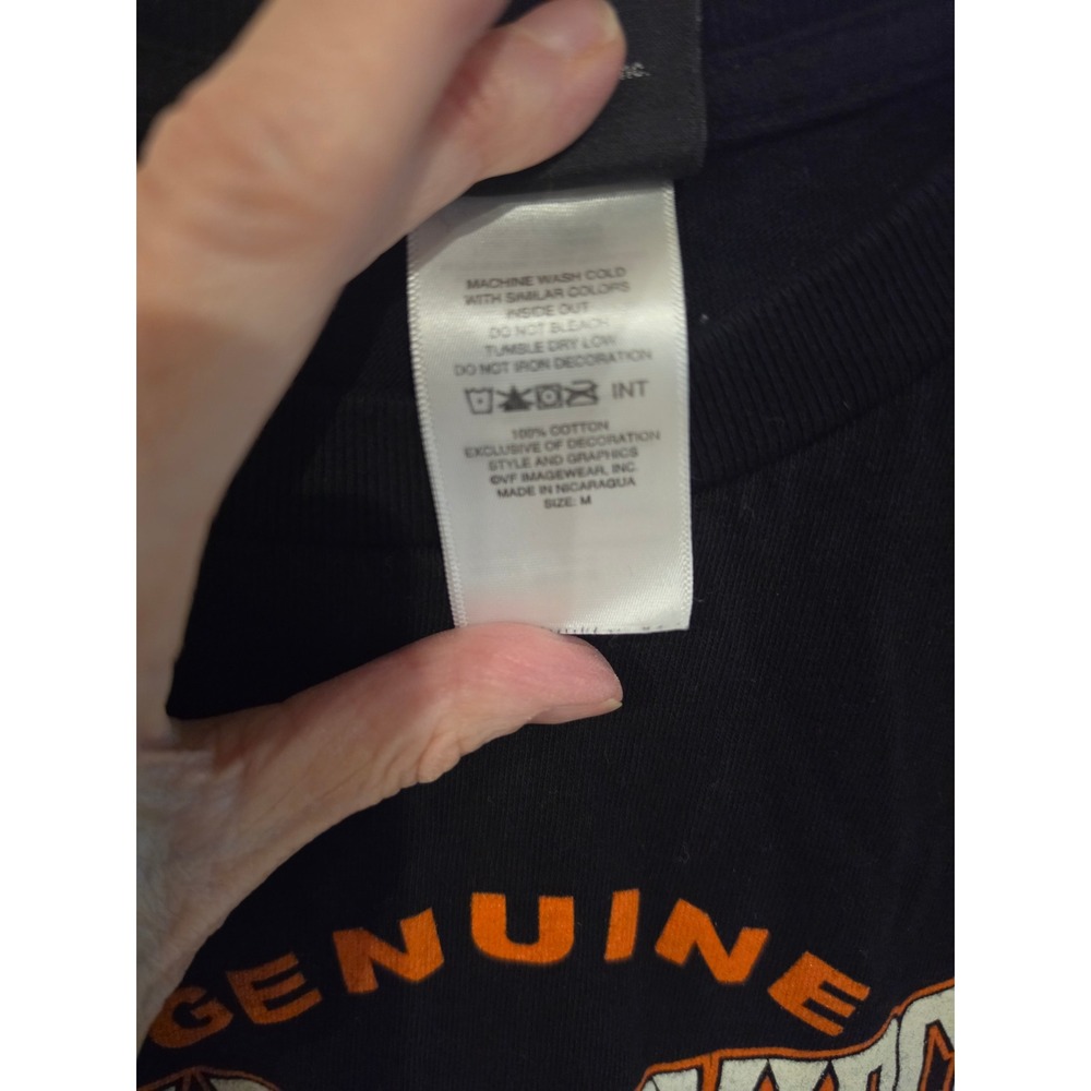 Harley Davidson T-Shirt Mens Medium Black Indianola Iowa Route 65 Graphic Tee - Picture 3 of 5